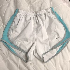 White nike Dri fit shorts